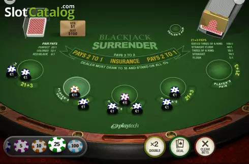 Скрин3. Blackjack Surrender (Playtech Origins) слот