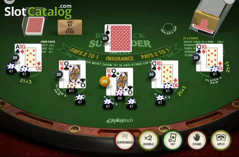 Скрин4. Blackjack Surrender (Playtech Origins) слот