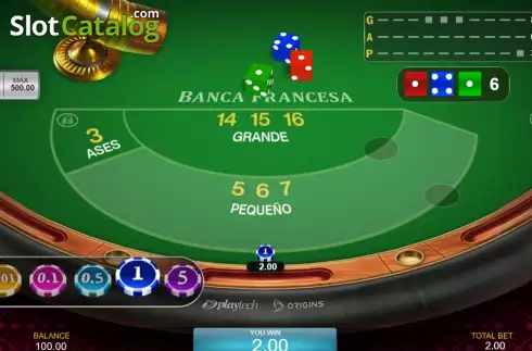 Скрин3. Banca Francesa (Playtech Origins) слот