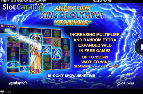 Скрин2. Age Of The Gods King Of Olympus Megaways слот