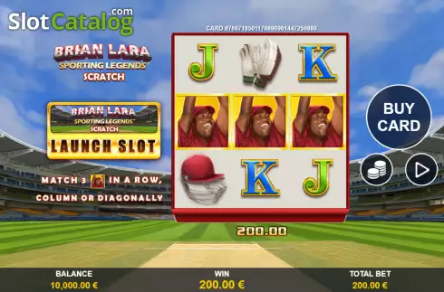 Скрин4. Brian Lara Sporting Legends Scratch слот