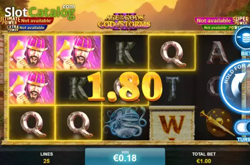 Скрин4. Age of the Gods: God of Storms 3 слот