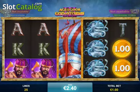 Скрин8. Age of the Gods: God of Storms 3 слот