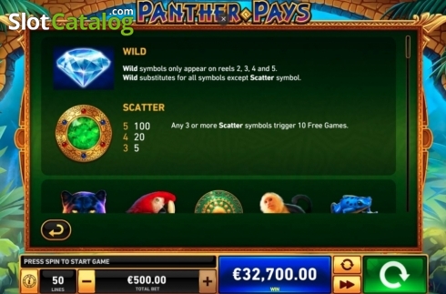Скрин9. Panther Pays слот