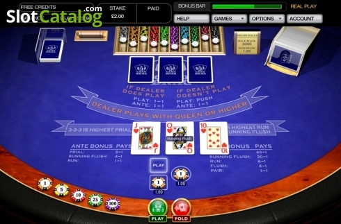 Скрин3. 3 Card Brag (Playtech) слот
