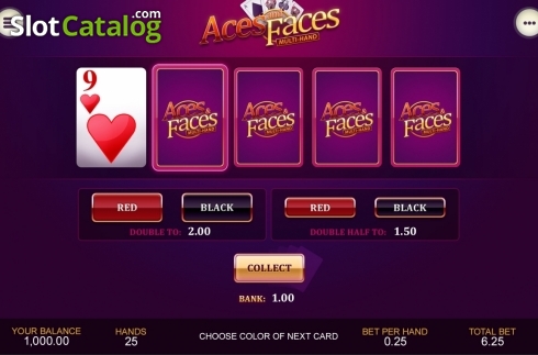 Скрин3. Aces and Faces Multihand (Playtech) слот