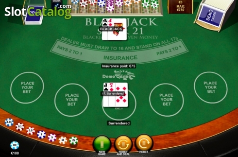Скрин3. Blackjack Super 21 (Playtech) слот