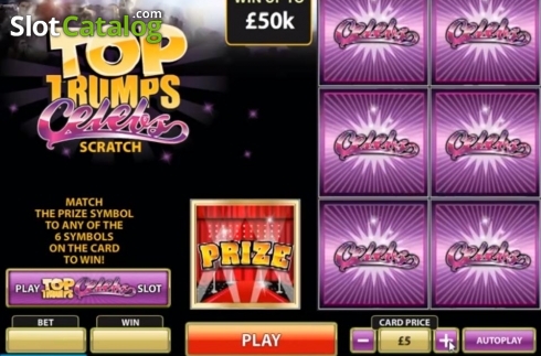 Скрин2. Top Trumps Celebs Scratch слот
