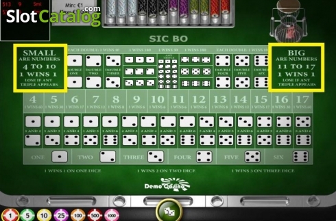 Скрин2. Sic Bo (Playtech) слот