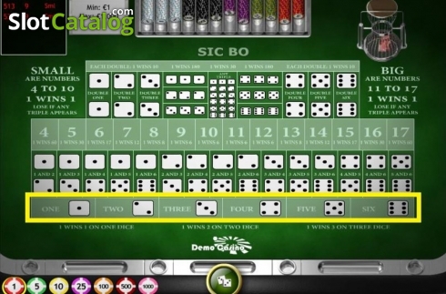 Скрин3. Sic Bo (Playtech) слот