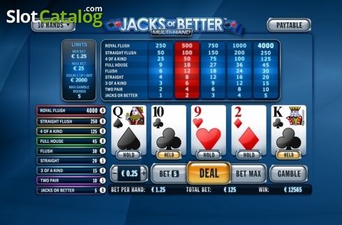 Скрин2. Jacks or Better MH (Playtech) слот
