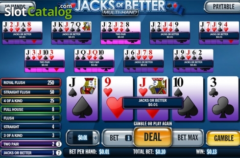Скрин3. Jacks or Better MH (Playtech) слот