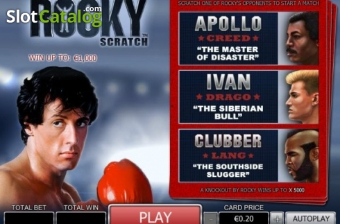 Скрин2. Rocky Scratch (Playtech) слот
