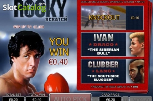 Скрин4. Rocky Scratch (Playtech) слот