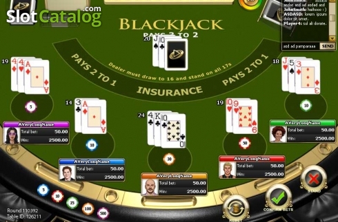 Скрин3. Multiplayer Blackjack (Playtech) слот