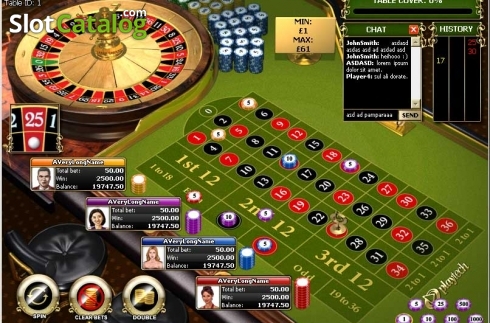 Скрин2. Multiplayer European Roulette слот