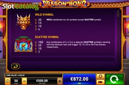 Скрин9. Dragon Bond слот