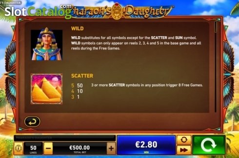 Скрин7. Pharaoh’s Daughter слот