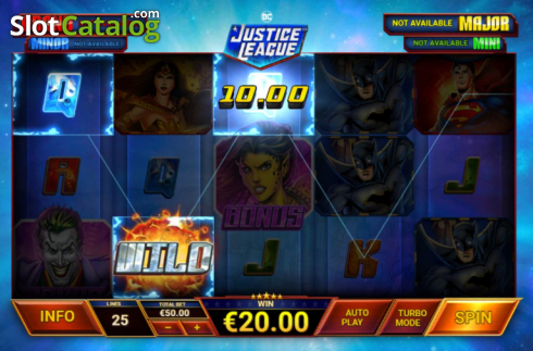 Скрин5. Justice League Comic слот