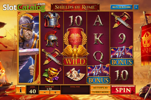 Скрин3. Shields of Rome слот