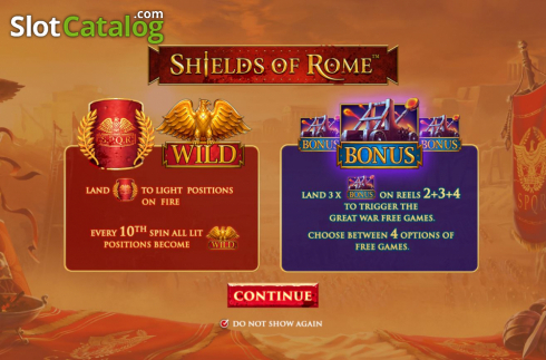 Скрин2. Shields of Rome слот
