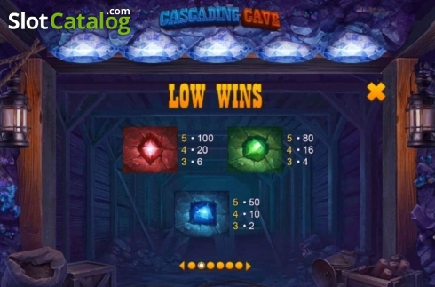 Скрин8. Cascading Cave слот