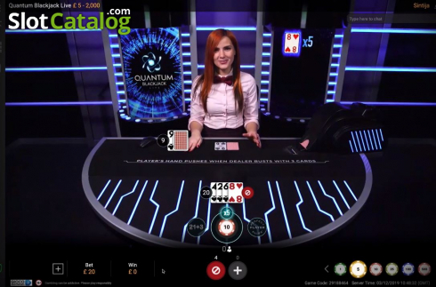 Скрин3. Quantum Blackjack Live слот