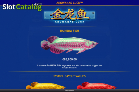 Скрин7. Arowanas Luck слот