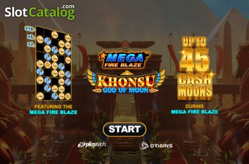 Скрин2. Khonsu God of Moon Mega Fire Blaze слот