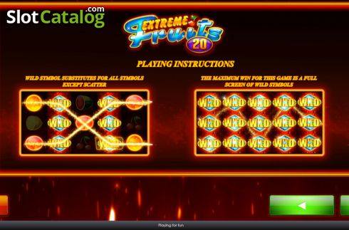Скрин6. Extreme Fruits 20 слот