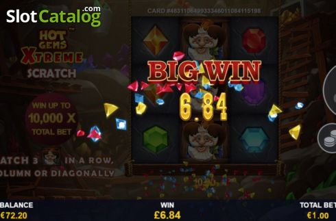 Скрин4. Hot Gems Xtreme Scratch Card слот