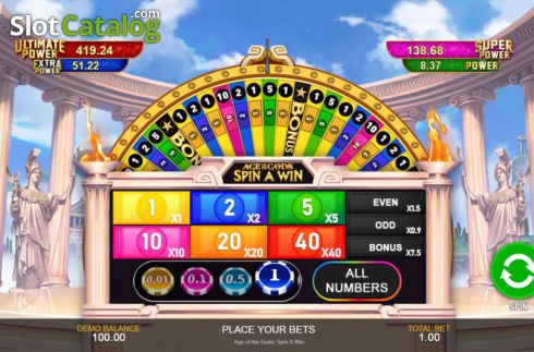 Скрин2. Age of the Gods Spin A Win слот