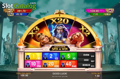 Скрин3. Age of the Gods Spin A Win слот