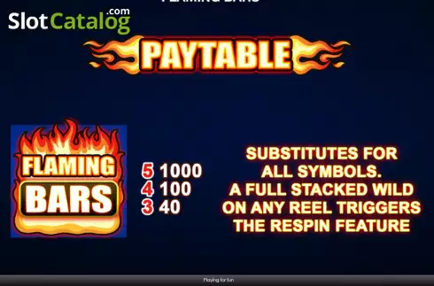 Скрин6. Flaming Bars (Playtech) слот