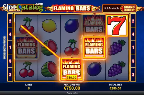 Скрин4. Flaming Bars (Playtech) слот