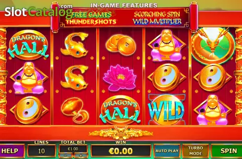 Скрин2. Dragons Hall Thundershots слот