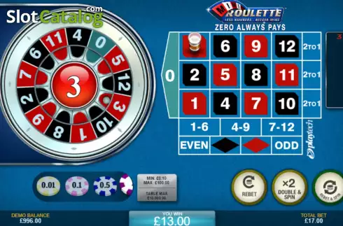 Скрин3. Mini Roulette (Playtech) слот