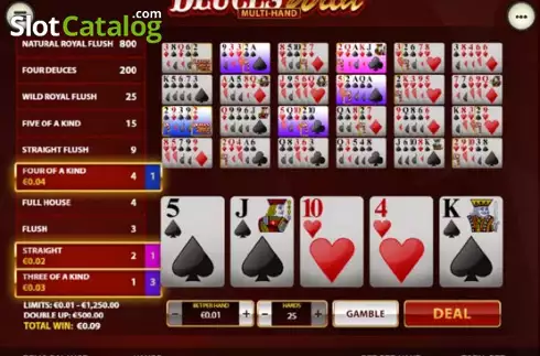Скрин4. Deuces Wild Multi Hand (Playtech) слот