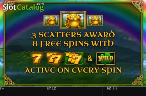 Скрин7. Luck O' The Irish Gold Spins слот
