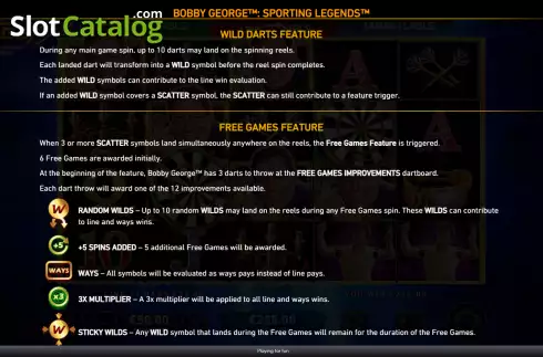 Скрин6. Bobby George Sporting Legends слот