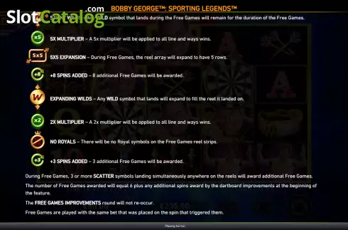 Скрин7. Bobby George Sporting Legends слот