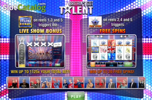 Скрин2. Britain's Got Talent (Playtech) слот