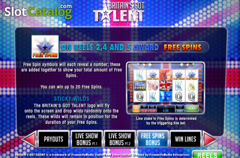 Скрин6. Britain's Got Talent (Playtech) слот
