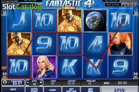 Скрин3. Fantastic Four 50 lines слот