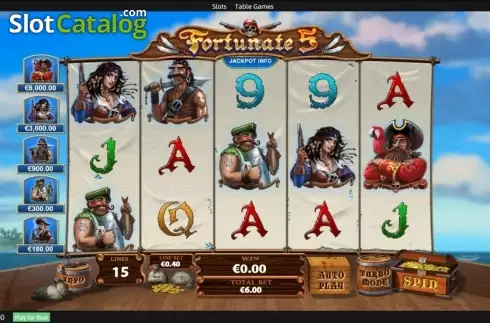 Скрин2. Fortunate Five слот