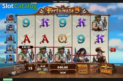 Скрин4. Fortunate Five слот