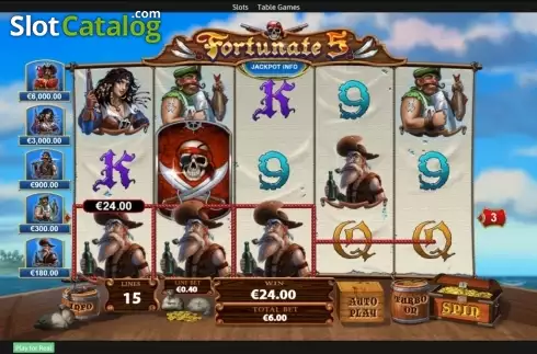 Скрин5. Fortunate Five слот