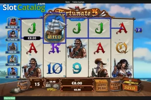 Скрин6. Fortunate Five слот