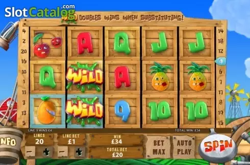 Скрин8. Funky Fruits Farm слот