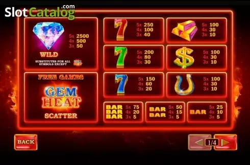 Скрин2. Gem Heat слот